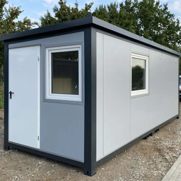 Container Ufficio 6,00 × 2,40 m con WC, Doccia e Angolo Cottura