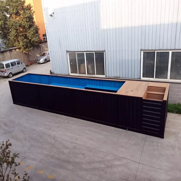 Piscina container marittimo esterna da 40 piedi – Prefabbricata e mobile